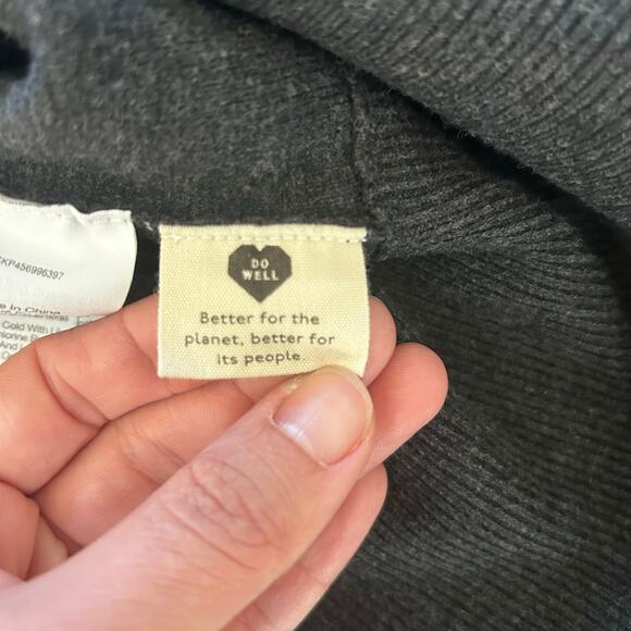 Women's Black Madewell Hooded sweater dress size XL oversized Comfort cozycore - Picture 4 of 7